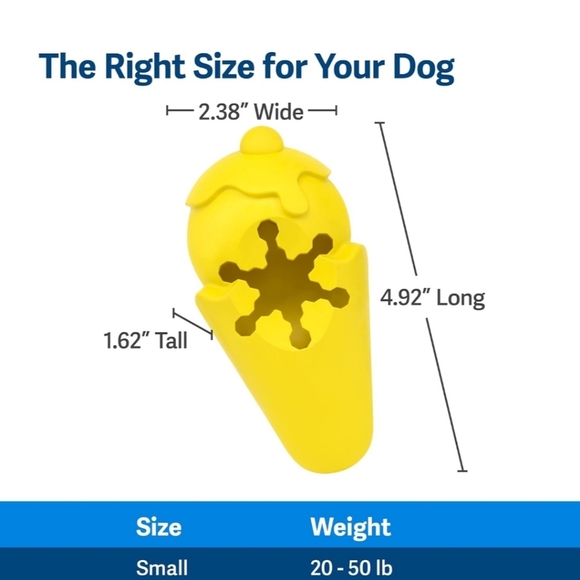 PetSafe Frosty Cone Chew Dog Toy, Medium/Large - Picture 3 of 8